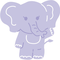 baby elephant cartoon standing