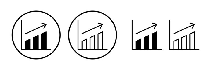 Growing graph Icon vector. Chart icon. Graph Icon