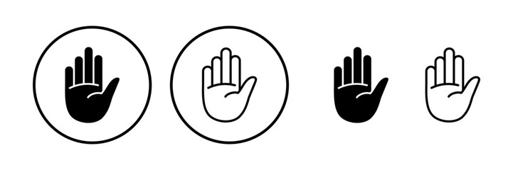 Obraz premium Hand icon vector. hand symbols. palm
