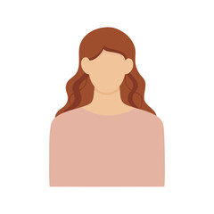 Faceless female avatar. Woman vector illustration. EPS 10