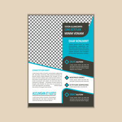 Creative Corporate Business Flyer Template Simple and clean A4 Size with Bleed Vector design