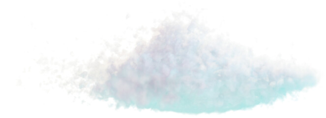 Realistic fluffy cloud, on a transparent background. 3d Render, PNG file