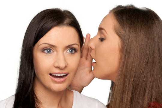 Portrait of a Daughter Telling a Secret to her Mother - Powered by Adobe