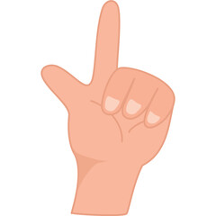 Cute Pointing Hand Gesture