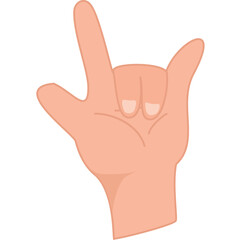 Cute Rock and Roll Hand Gesture