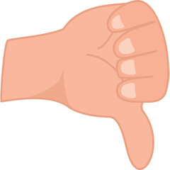 Cute Thumbs Down Hand Gesture