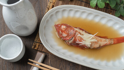 キチジ(キンキ)の煮物｜和食の魚の煮物と日本酒