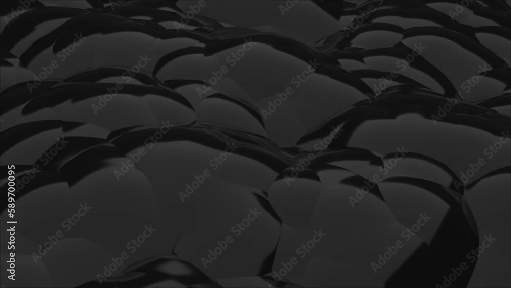 Aufkleber 3d render black waves. computer generated 3d render