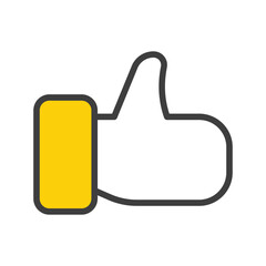 Thumb Up icon with white background stock illustration