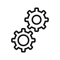 Setting icon with white background stock illustration