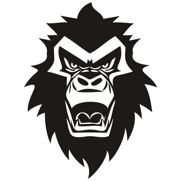 Animal Gorilla mascot logo for football, basketball, lacrosse, baseball, hockey , soccer team