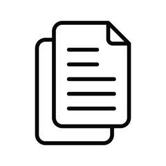 Document icon with white background stock illustration