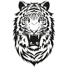 Animal mascot logo Tiger head for team football, basketball, lacrosse, baseball, hockey , soccer