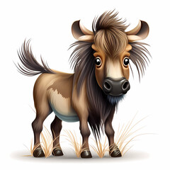 Obraz na płótnie Canvas Wildebeest cartoon. Generative AI