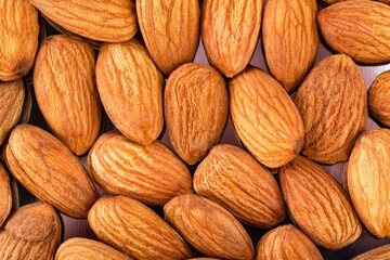 The delicious fresh almond nut on deck