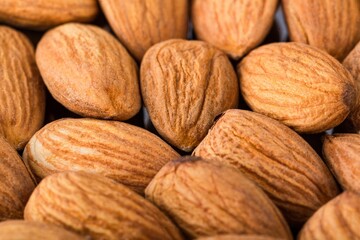The delicious fresh almond nut on deck