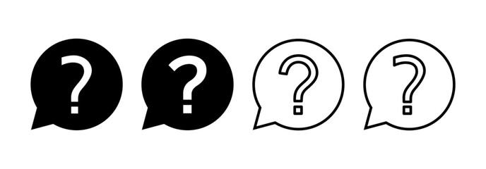 Question icon vector for web and mobile app. question mark sign and symbol