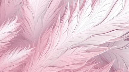 Fototapeta premium Abstract pink feathers background, Generative AI