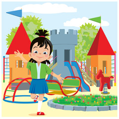Welcome to the playground. Vector illustration