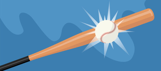 baseball game on grass and dirt ground in the field, baseball bat and ball