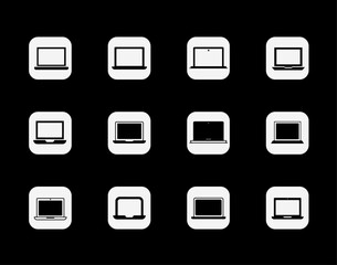 Fototapeta na wymiar Minimalist Laptop Icons for Your Next UI/UX Project