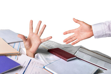 Documents assistance files paper business paper work isolated