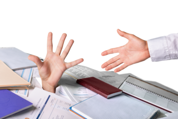 Documents assistance files paper business paper work isolated