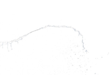 Shape form droplet of Water splashes into drop water attack fluttering in air and stop motion freeze shot. Splash Water for texture graphic resource elements, black background isolated