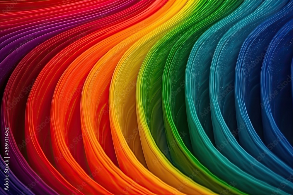 Poster colorful abstract painting with various shapes and forms. generative ai
