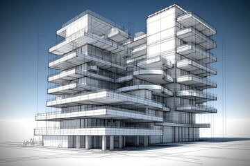 modern building with numerous windows and glass fa&ccedil;ade. Generative AI