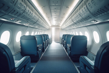 Fototapeta premium first class cabin airplane generative ai