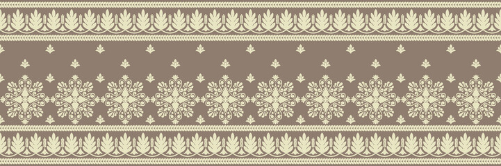 Floral seamless pattern. Vector indian decorative wallpaper. Batik indonesia. Colorful pattern with paisley and stylized flowers. Design for wrapping paper, cover, fabric, textile, wallpaper, curtains