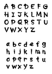 Alphabet Doodle handwriting vector set