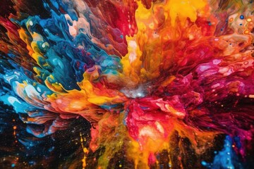 Obraz na płótnie Canvas vibrant and multi-colored abstract background. Generative AI