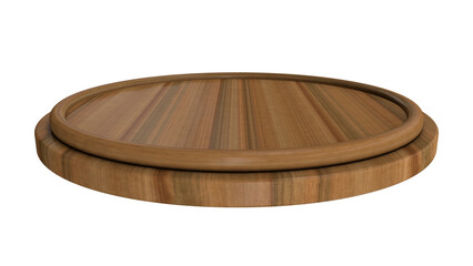 circular wooden base