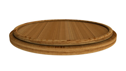 circular wooden base
