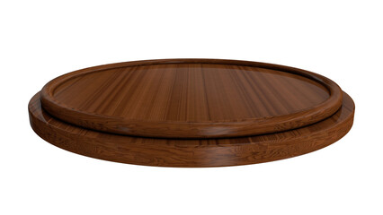 circular wooden base