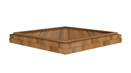 square wooden base