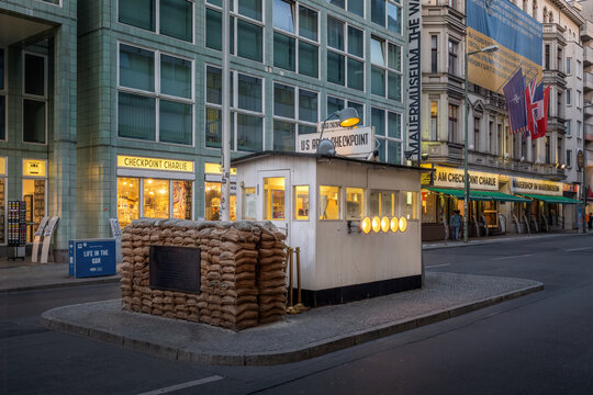 Checkpoint Charlie former Berlin Wall Crossing point - Berlin, Germany