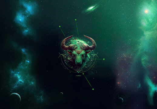 Tauro: "Earthy Beauty: An Intricate and Luxurious Illustration of Taurus Zodiac Sign"
Background