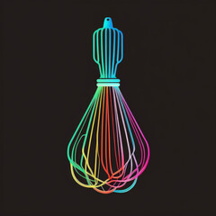 Colorful Neon Whisk Generative AI