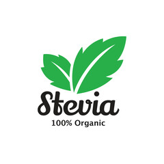 Stevia leaf vector icon can be used for packaging design, banners, posters, etc.