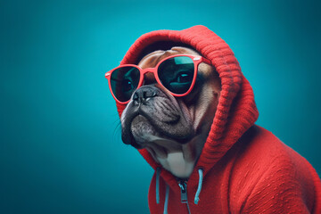 Ai generated image of a french bulldog in a jacket - 589719094