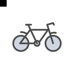 Bike icon color style vector