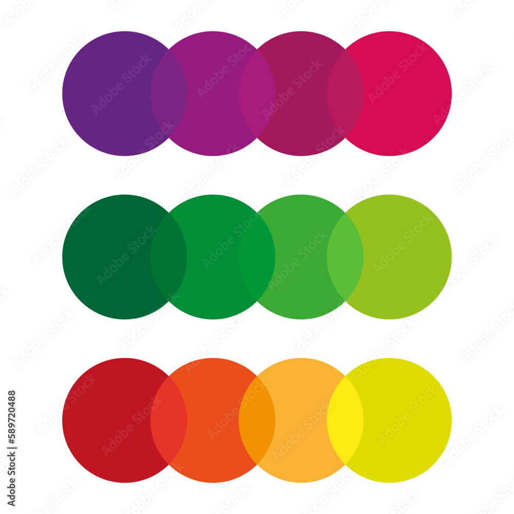 Poster colored intersecting circles. color background. design element. vector illustration.