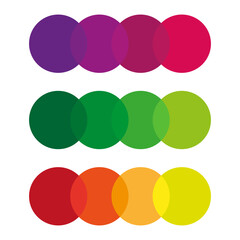 Colored intersecting circles. Color background. Design element. Vector illustration.