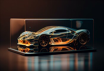 Model transparent cars. Generative AI