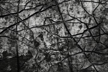 monochrome abstract texture with cracks and lines. Generative AI