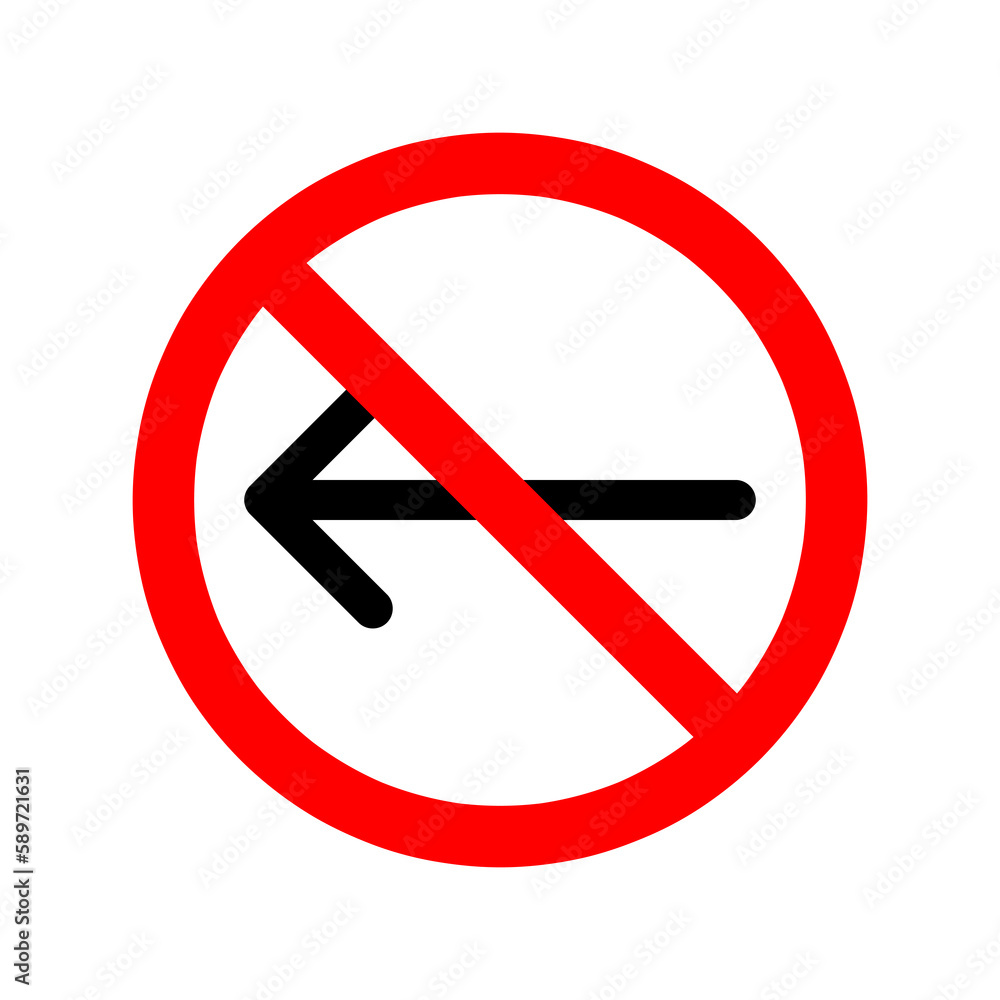 Poster A sign of don't go in that direction . Don't go straight vector illustration..eps