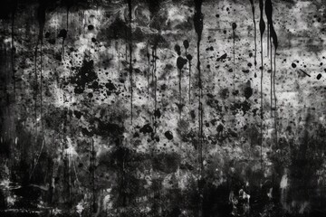 gritty, textured wall in black and white. Generative AI